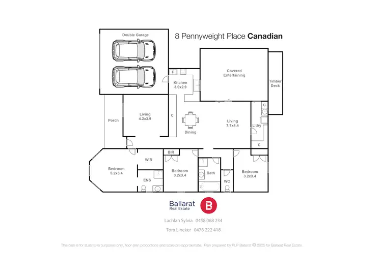 Floorplan of Homely house listing, 8 Pennyweight Place, Canadian VIC 3350