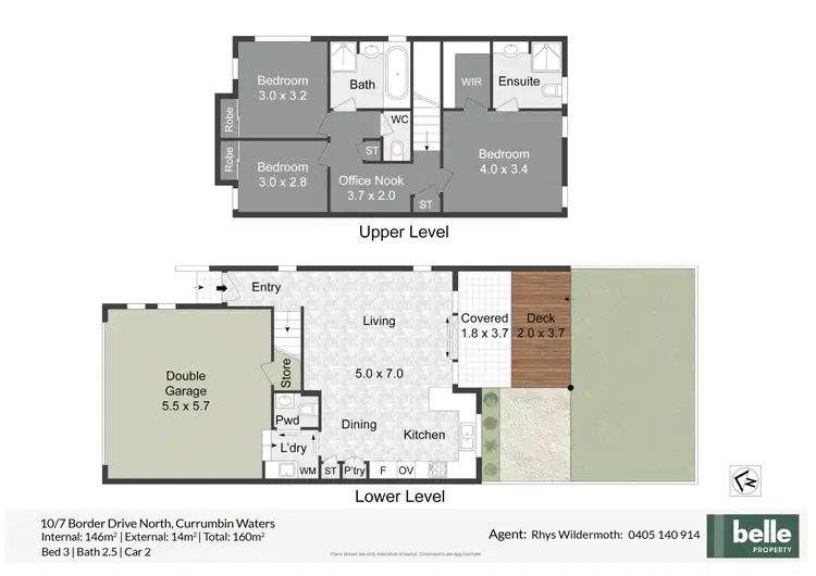 Floorplan of Homely townhouse listing, 10/7 Border North Drive, Currumbin Waters QLD 4223