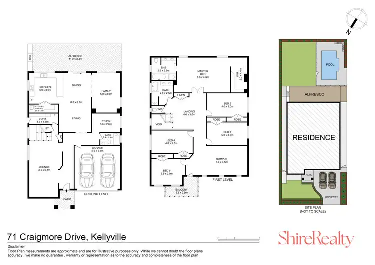 Floorplan of Homely house listing, 71 Craigmore Drive, Kellyville NSW 2155