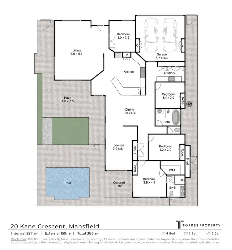 Floorplan of Homely house listing, 20 Kane Crescent, Mansfield QLD 4122