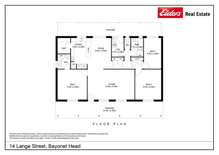 Floorplan of Homely house listing, 14 Lange Street, Bayonet Head WA 6330