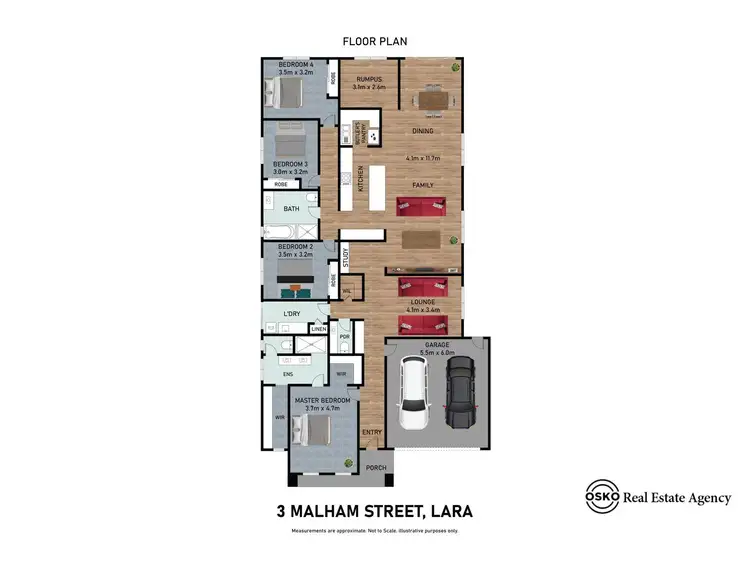 Floorplan of Homely house listing, 3 Malham Street, Lara VIC 3212