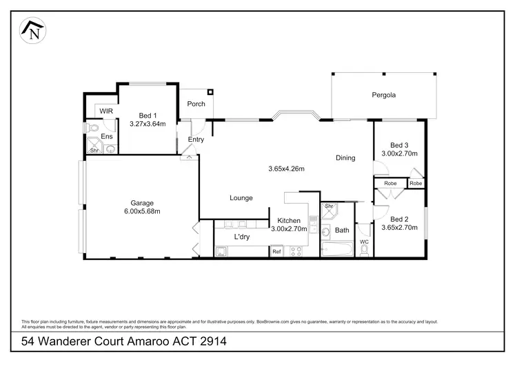 Floorplan of Homely house listing, 54 Wanderer Court, Amaroo ACT 2914