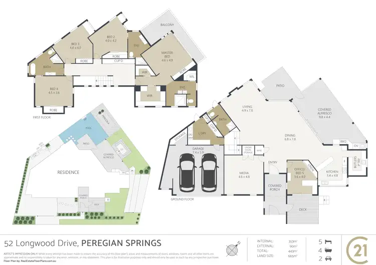 Floorplan of Homely house listing, 52 Longwood Drive, Peregian Springs QLD 4573
