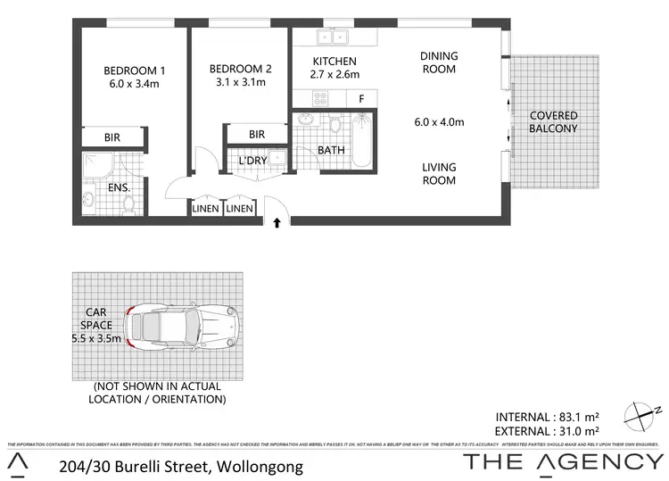 Floorplan of Homely apartment listing, 204/30 Burelli Street, Wollongong NSW 2500