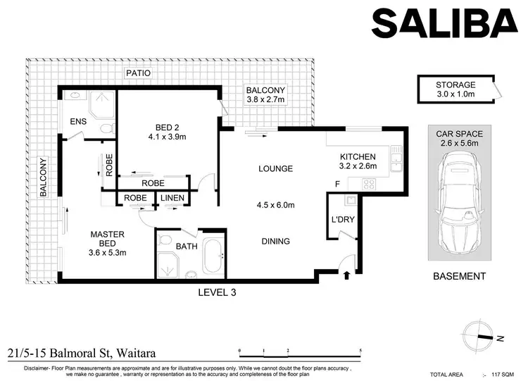 Floorplan of Homely apartment listing, 21/5-15 Balmoral Street, Waitara NSW 2077