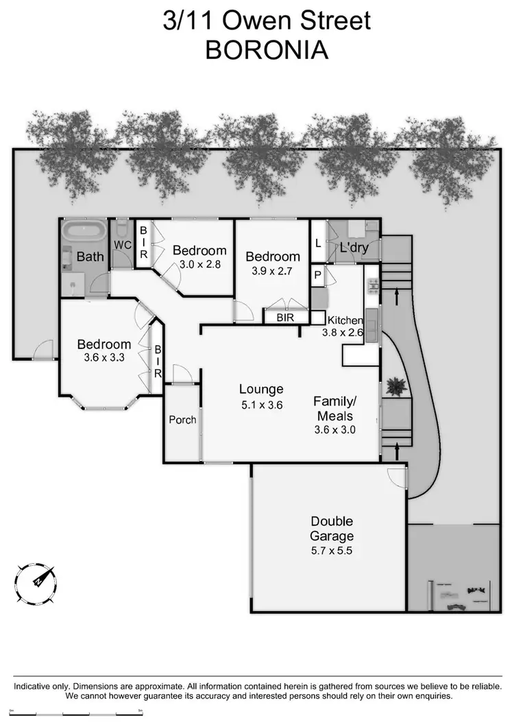 Floorplan of Homely unit listing, 3/11 Owen Street, Boronia VIC 3155