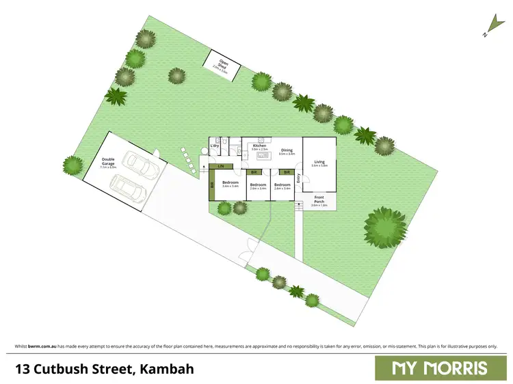 Floorplan of Homely house listing, 13 Cutbush Street, Kambah ACT 2902