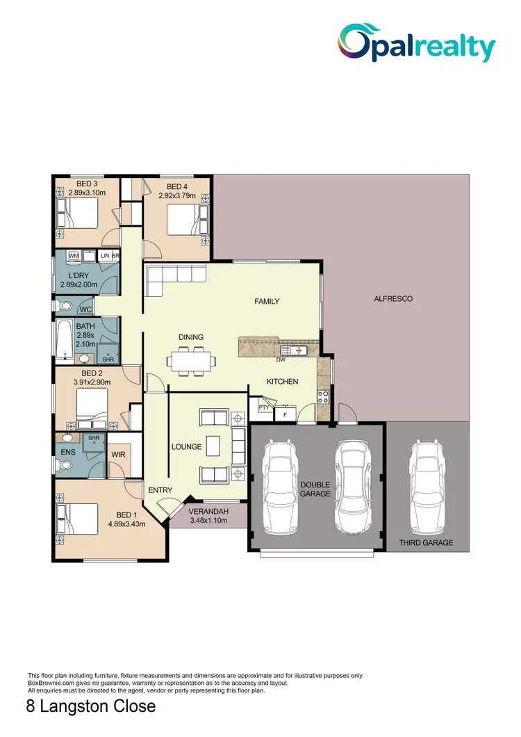 Floorplan of Homely house listing, 8 Langston Close, Port Kennedy WA 6172