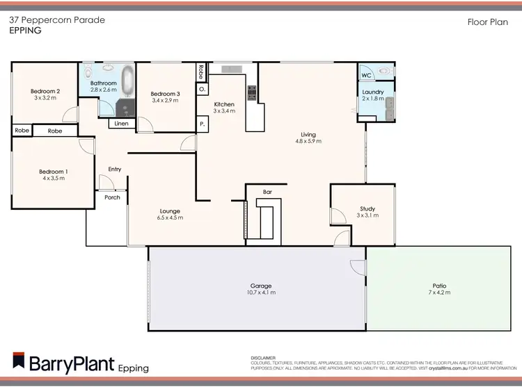 Floorplan of Homely house listing, 37 Peppercorn Parade, Epping VIC 3076
