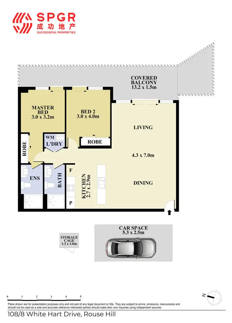 Floorplan of Homely apartment listing, 108/8 White Hart Drive, Rouse Hill NSW 2155