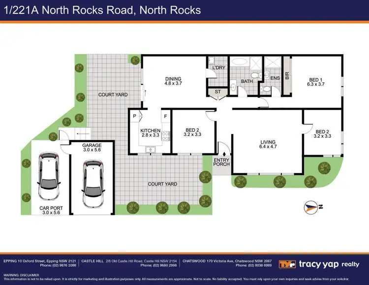 Floorplan of Homely townhouse listing, 1/221A North Rocks Road, North Rocks NSW 2151