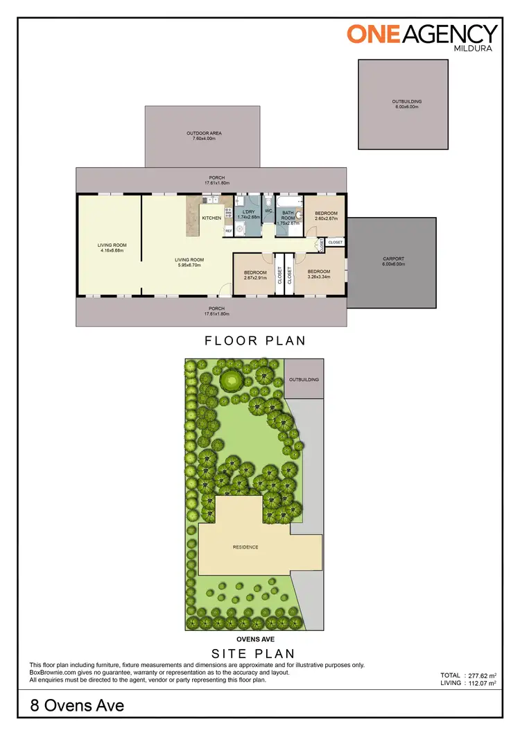 Floorplan of Homely house listing, 8 Ovens Avenue, Red Cliffs VIC 3496