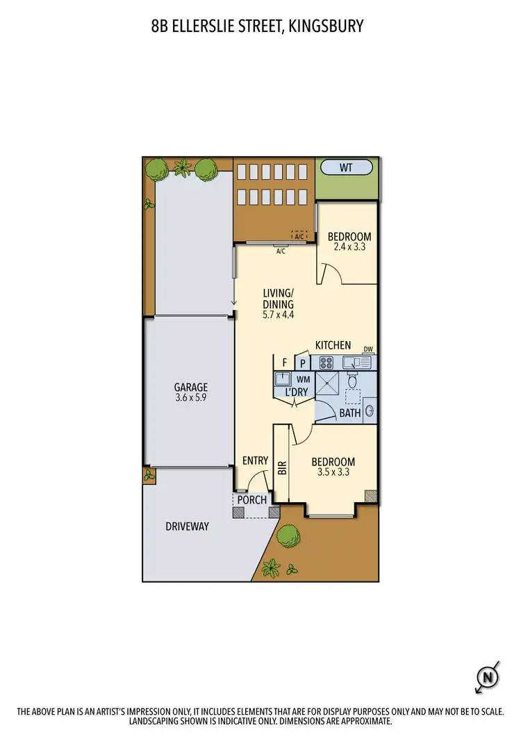 Floorplan of Homely unit listing, 8B Ellerslie Street, Kingsbury VIC 3083