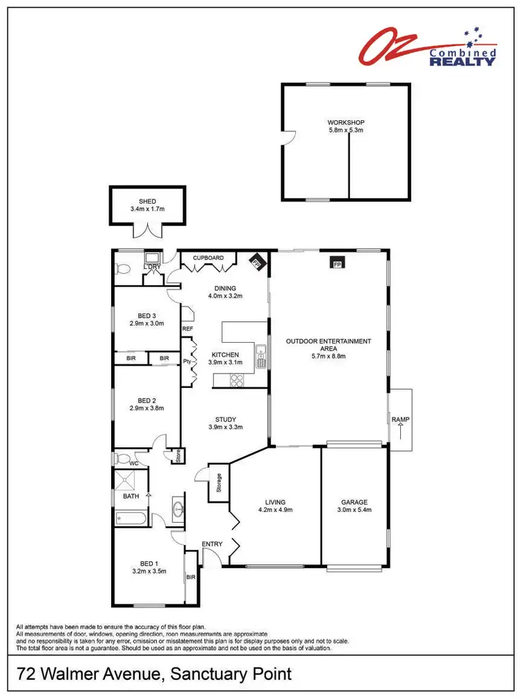 Floorplan of Homely house listing, 72 Walmer Avenue, Sanctuary Point NSW 2540