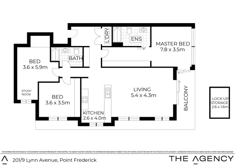 Floorplan of Homely apartment listing, 201/7 Lynn Avenue, Point Frederick NSW 2250