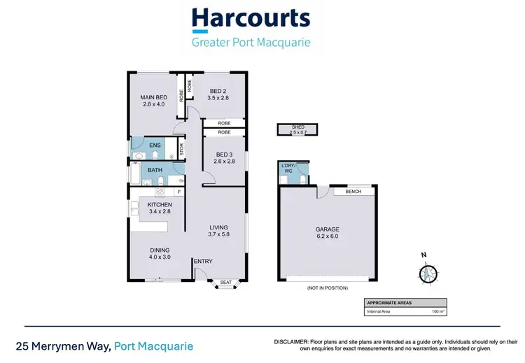 Floorplan of Homely semi-detached listing, 25 Merrymen Way, Port Macquarie NSW 2444