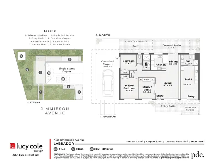 Floorplan of Homely semi-detached listing, 4/31 Jimmieson Avenue, Labrador QLD 4215