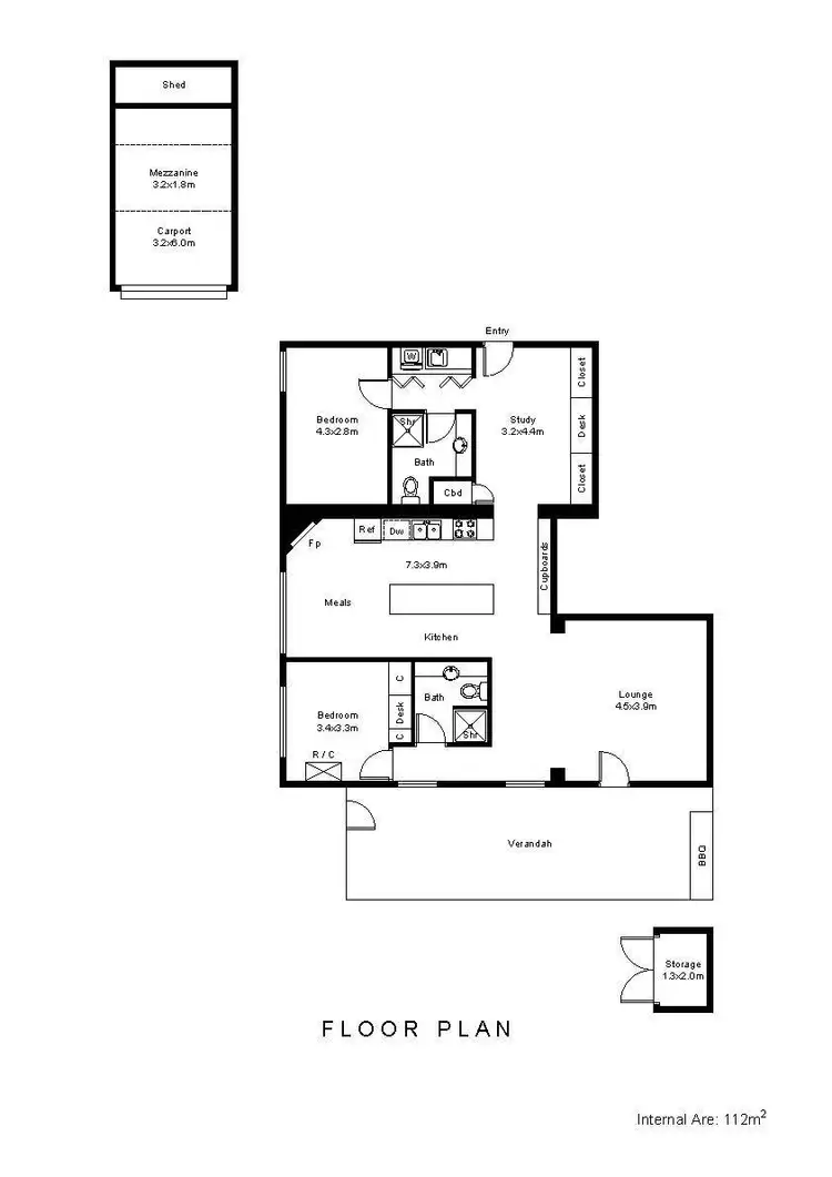 Floorplan of Homely unit listing, 1/14-16 Carlisle Street, Ethelton SA 5015