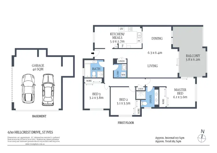 Floorplan of Homely apartment listing, 6/10 Hillcrest Drive, St Ives NSW 2075