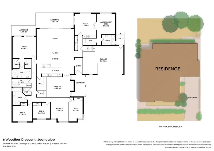 Floorplan of Homely house listing, 6 Woodlea Crescent, Joondalup WA 6027