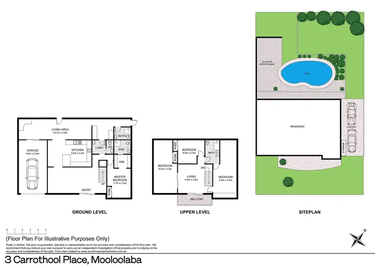 Floorplan of Homely house listing, 3 Carrothool Place, Mooloolaba QLD 4557