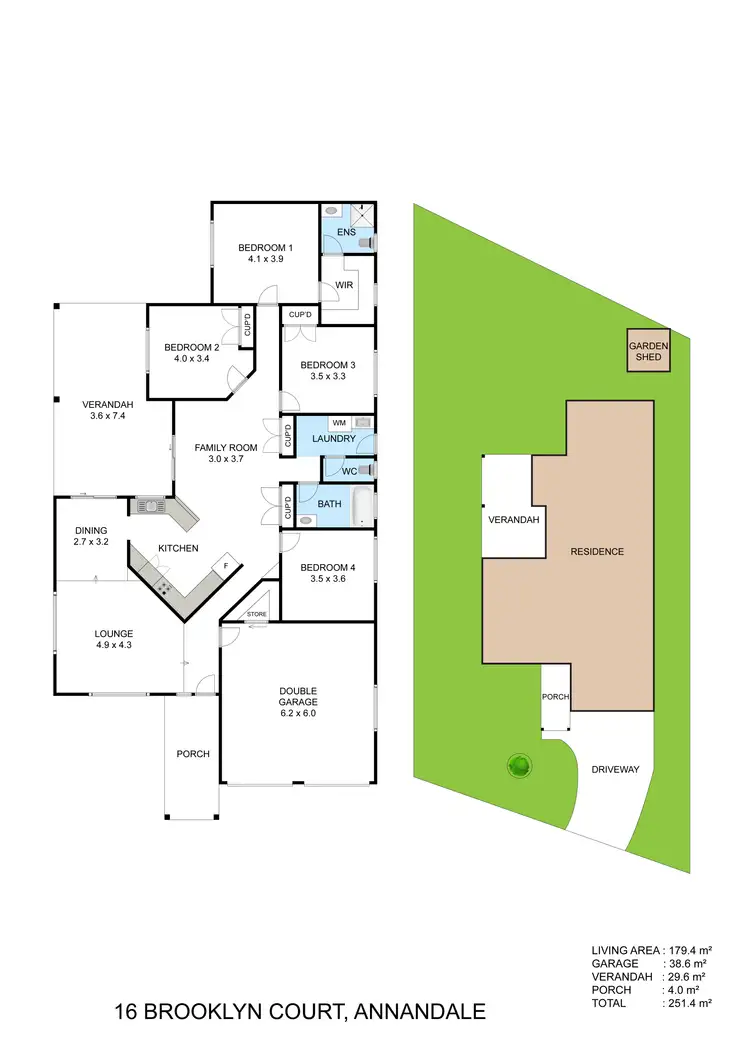 Floorplan of Homely house listing, 16 Brooklyn Court, Annandale QLD 4814