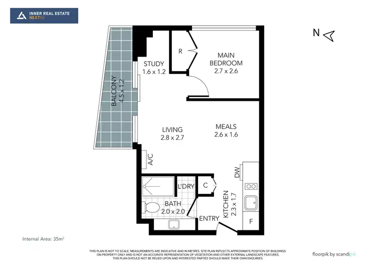 Floorplan of Homely apartment listing, 3105/288 Spencer Street, Melbourne VIC 3000