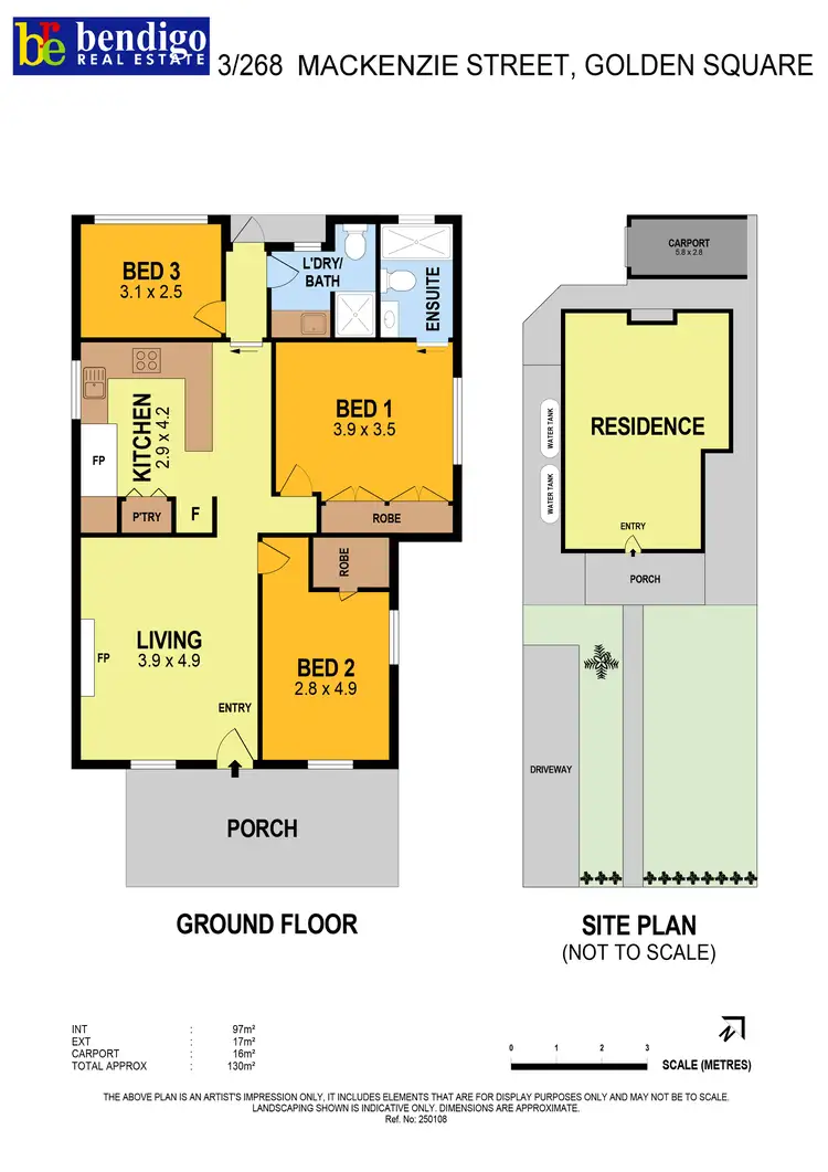 Floorplan of Homely house listing, 3/268 MacKenzie Street, Golden Square VIC 3555