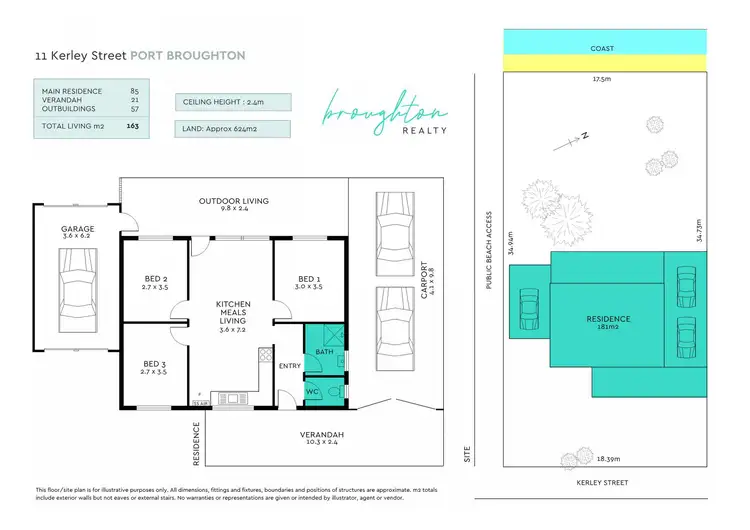 Floorplan of Homely house listing, 11 Kerley Street, Port Broughton SA 5522