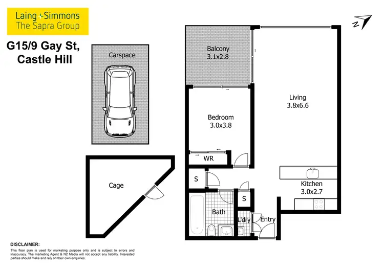 Floorplan of Homely apartment listing, 15/9 Gay Street, Castle Hill NSW 2154