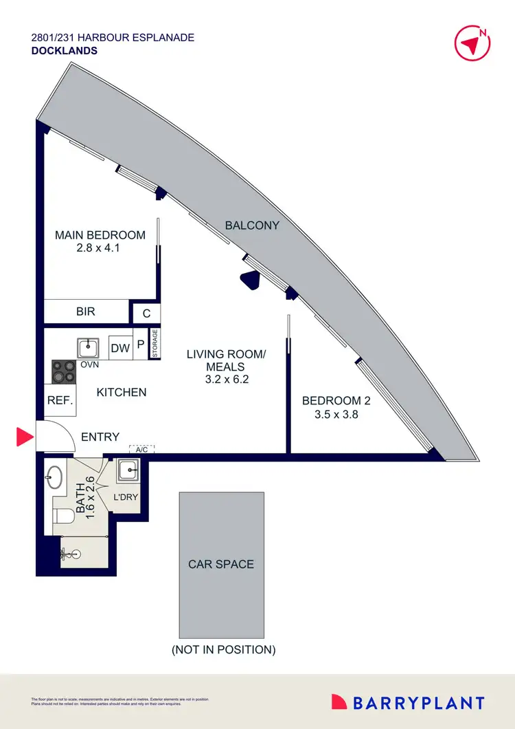 Floorplan of Homely apartment listing, S2801/231 Harbour Esplanade, Docklands VIC 3008