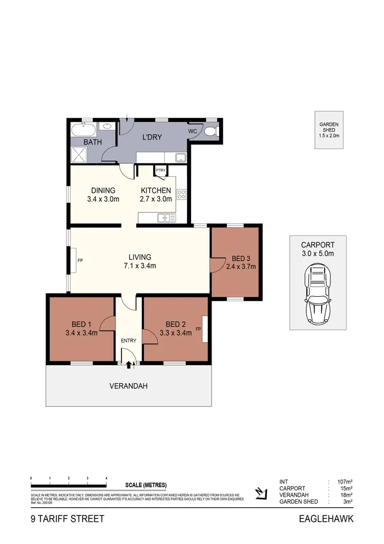 Floorplan of Homely house listing, 9 Tariff Street, Eaglehawk VIC 3556