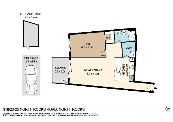 Floorplan of Homely apartment listing, 318/23-25 North Rocks Road, North Rocks NSW 2151