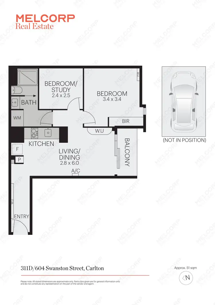 Floorplan of Homely apartment listing, 311D/604 Swanston Street, Carlton VIC 3053