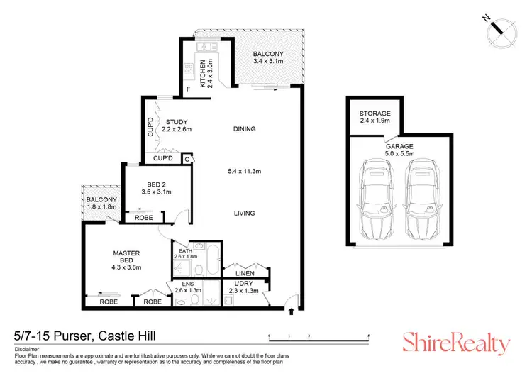 Floorplan of Homely unit listing, 5/7-15 Purser Avenue, Castle Hill NSW 2154