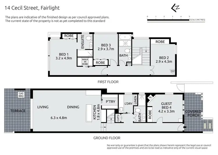 Floorplan of Homely semi-detached listing, 14 Cecil Street, Fairlight NSW 2094