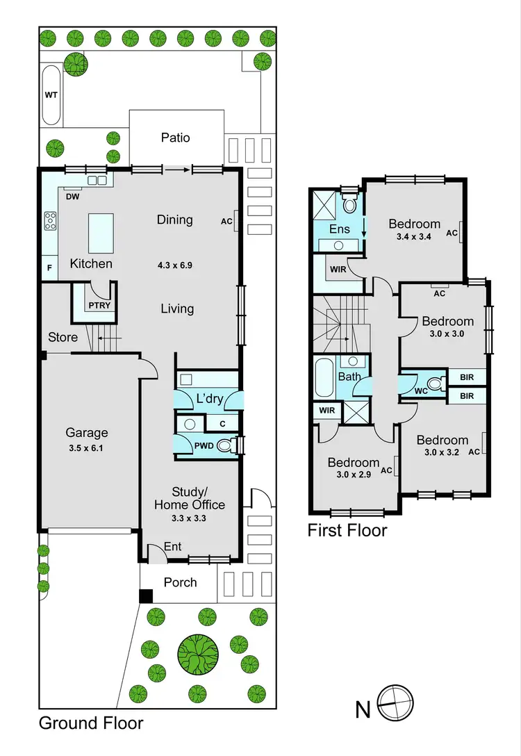 Floorplan of Homely townhouse listing, 10 York Avenue, Oakleigh VIC 3166