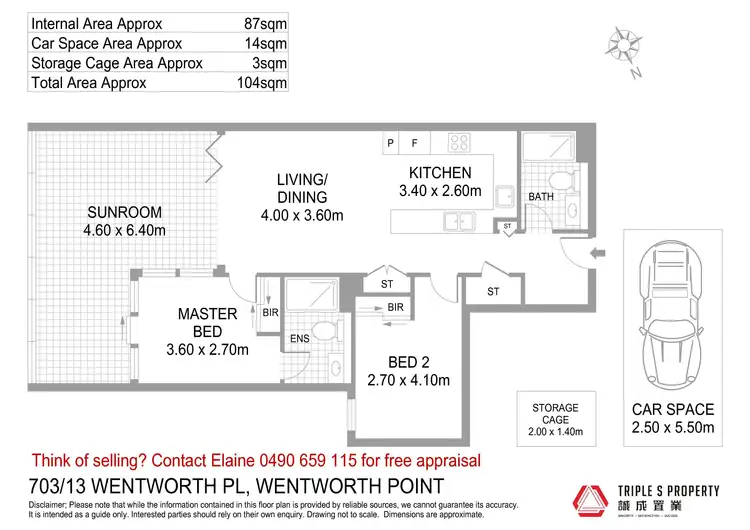 Floorplan of Homely apartment listing, 703/13 Wentworth Place, Wentworth Point NSW 2127