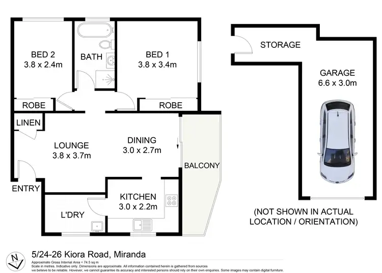 Floorplan of Homely apartment listing, 5/24-26 Kiora Road, Miranda NSW 2228