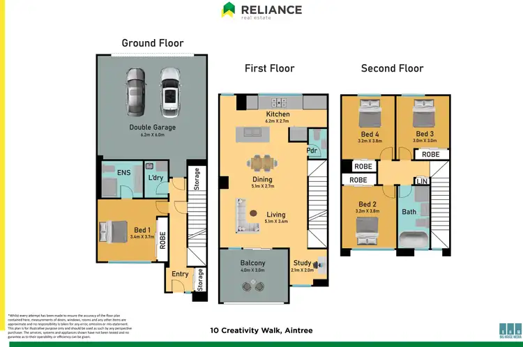 Floorplan of Homely house listing, 10 Creativity Walk, Aintree VIC 3336