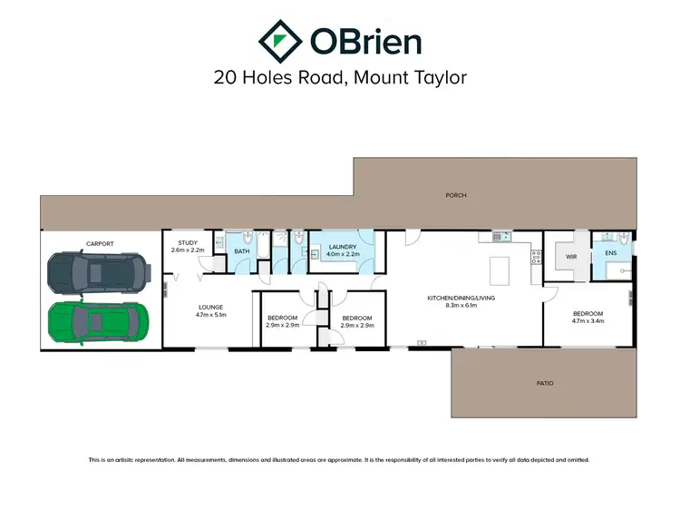 Floorplan of Homely house listing, 20 Holes Road, Mount Taylor VIC 3875