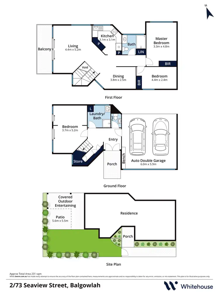 Floorplan of Homely townhouse listing, 2/73 Seaview Street, Balgowlah NSW 2093
