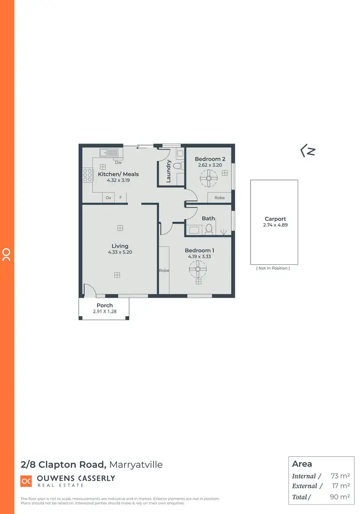 Floorplan of Homely unit listing, 2/8 Clapton Road, Marryatville SA 5068