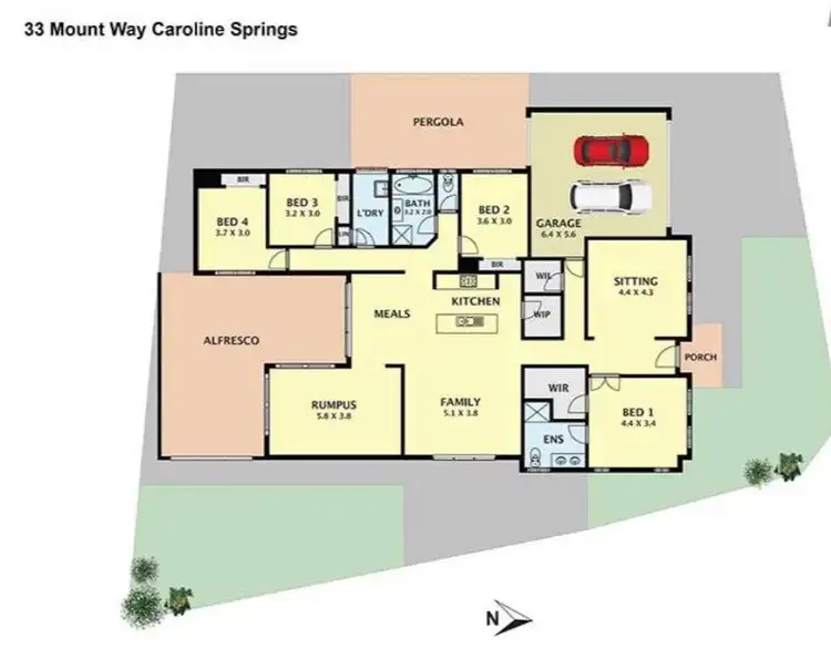 Floorplan of Homely house listing, 33 Mount Way, Caroline Springs VIC 3023