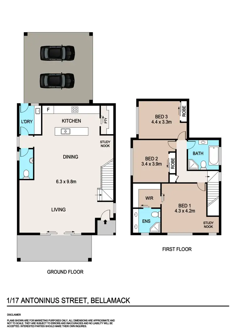 Floorplan of Homely townhouse listing, 1/17 Antoninus Street, Bellamack NT 832
