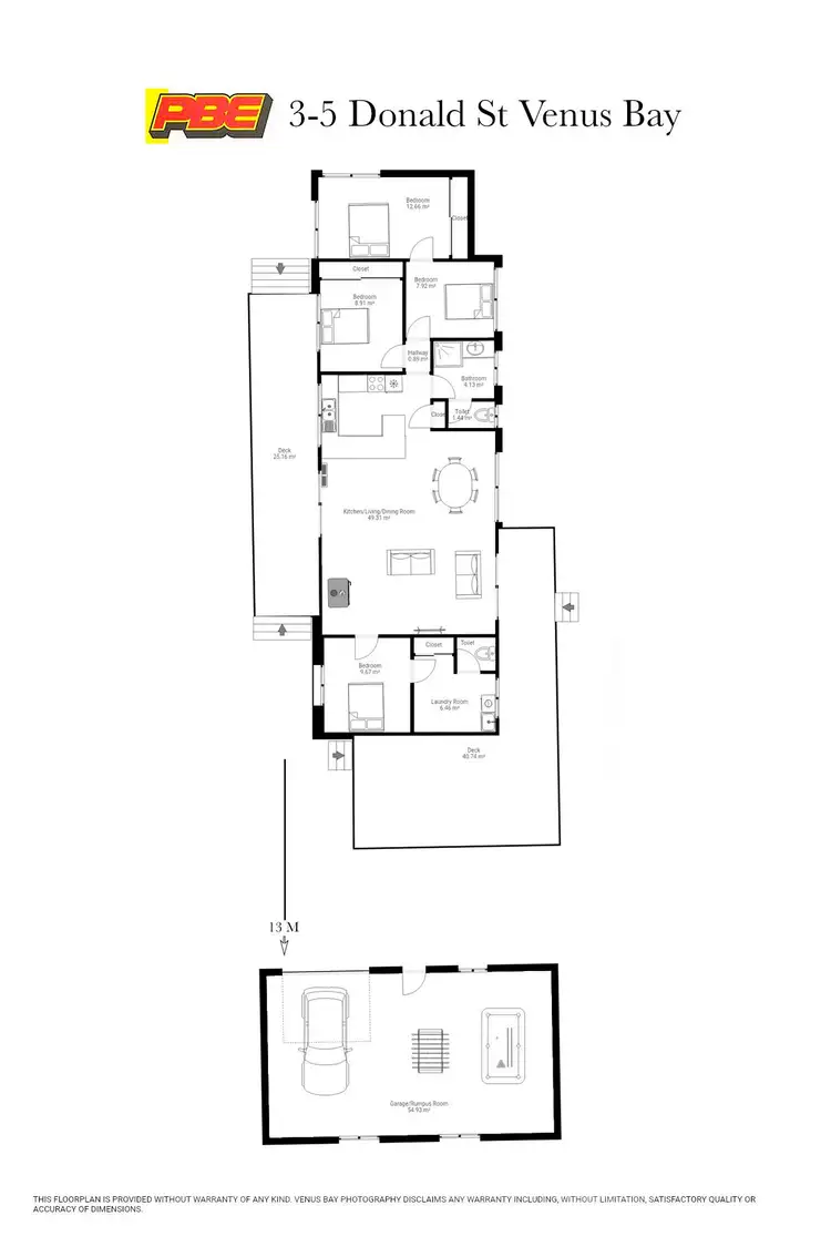 Floorplan of Homely house listing, 3-5 Donald Street, Venus Bay VIC 3956