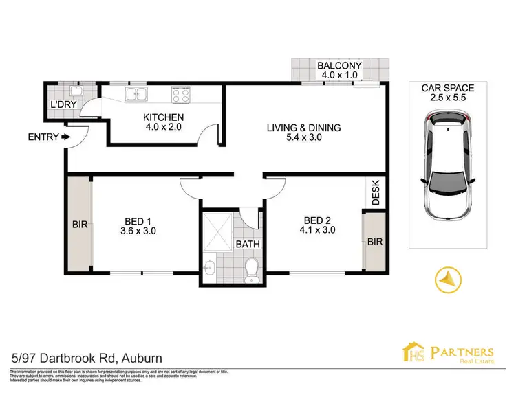 Floorplan of Homely unit listing, 5/97 Dartbrook Road, Auburn NSW 2144