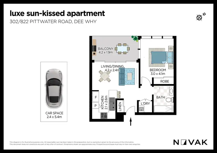 Floorplan of Homely apartment listing, 302/822 Pittwater Road, Dee Why NSW 2099