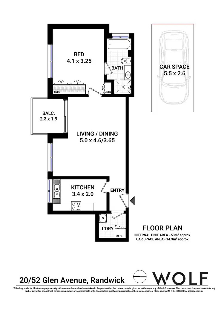 Floorplan of Homely apartment listing, 20/52 Glen Avenue, Randwick NSW 2031